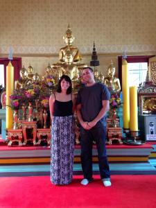 Us at buddhist temple